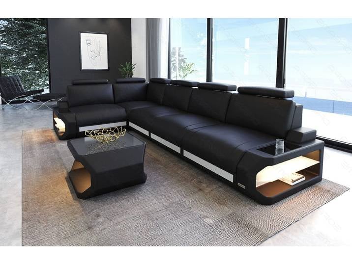 Leder-Ecksofa Siena L Lang Komfort & Stil