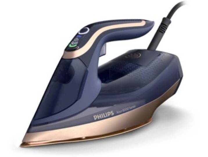 Philips - Fer À Repasser Dst8050/20​ Fer À Vapeur Série 8000 Bleu Foncé/Doré, 3000w
