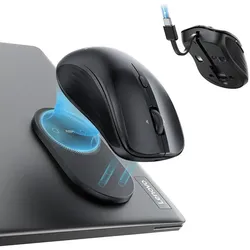 ESR MagMouse Wireless Mouse, Black (Kabellos), Maus, Schwarz