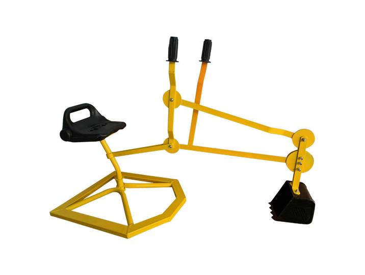 Bagger für den Sandkasten, Gelb, Schwarz, Metall, 46x65x107 cm, EN 71, CE, Freizeit & Co, Outdoor-Spielzeug, Sandkasten-Spielzeug