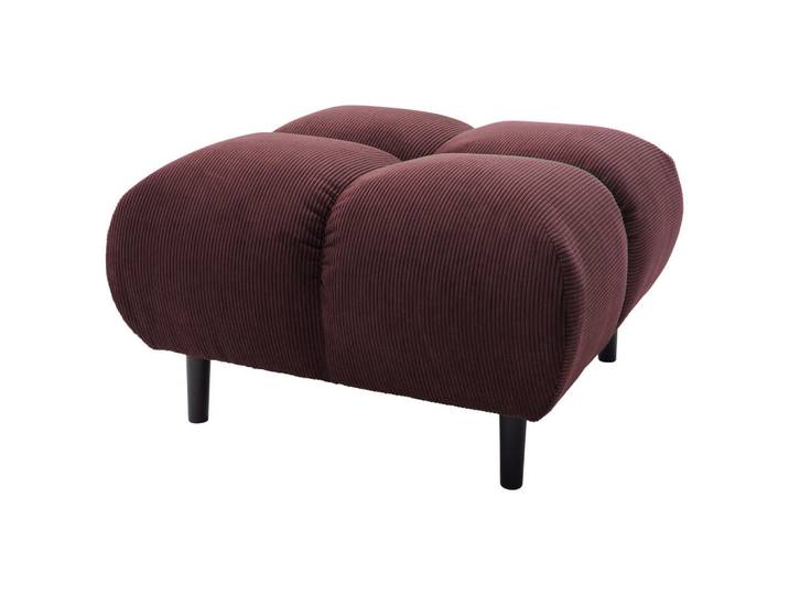 Pure Home Lifestyle Hocker, Weinrot, Holz, Buche, quadratisch, 73x41x73 cm, Fußauswahl, Wohnzimmer, Hocker, Sitzhocker