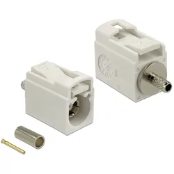 Delock FAKRA B Buchse 21 mm (kurz) zum Crimpen