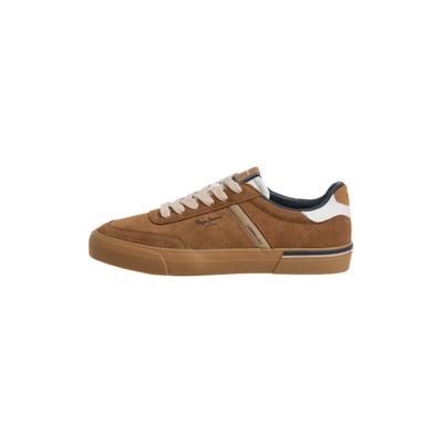 Trainingsschuh PEPE JEANS "Trainer KENTON SUEDE M", Herren, Gr. 46, braun (caramel beige), 95% COW SUEDE, 5% Polyurethan, Schuhe
