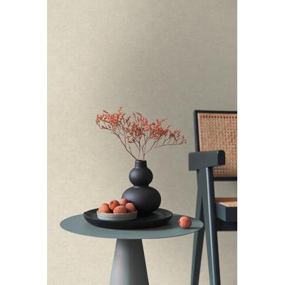 Vliestapete LIVING WALLS "Smart Surfaces einfarbige Tapete Unitapete Struktur-Optik Landhaus", grau (grau,grün), B:0,53m H:0,02m L:10,05m, Vlies, Tapeten, Vliestapete Textil-Optik für Schlafzimmer Küche Wohnzimmer Uni Design