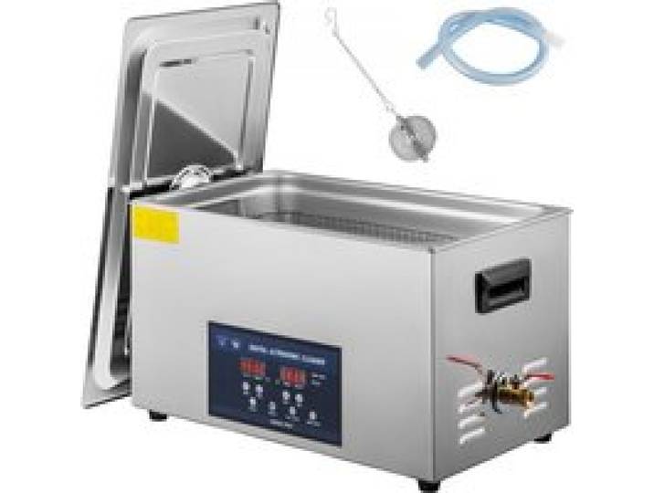 VEVOR Ultrasoonreiniger 30 L, Ultrasoonreiniger Glazen 230 V, Ultrasoonreiniger van roestvrij staal, Ultrasoonapparaat met 2 instelbare reinigingsvermogens 300 W, 600 W, voor tandheelkunde, vaatwerk