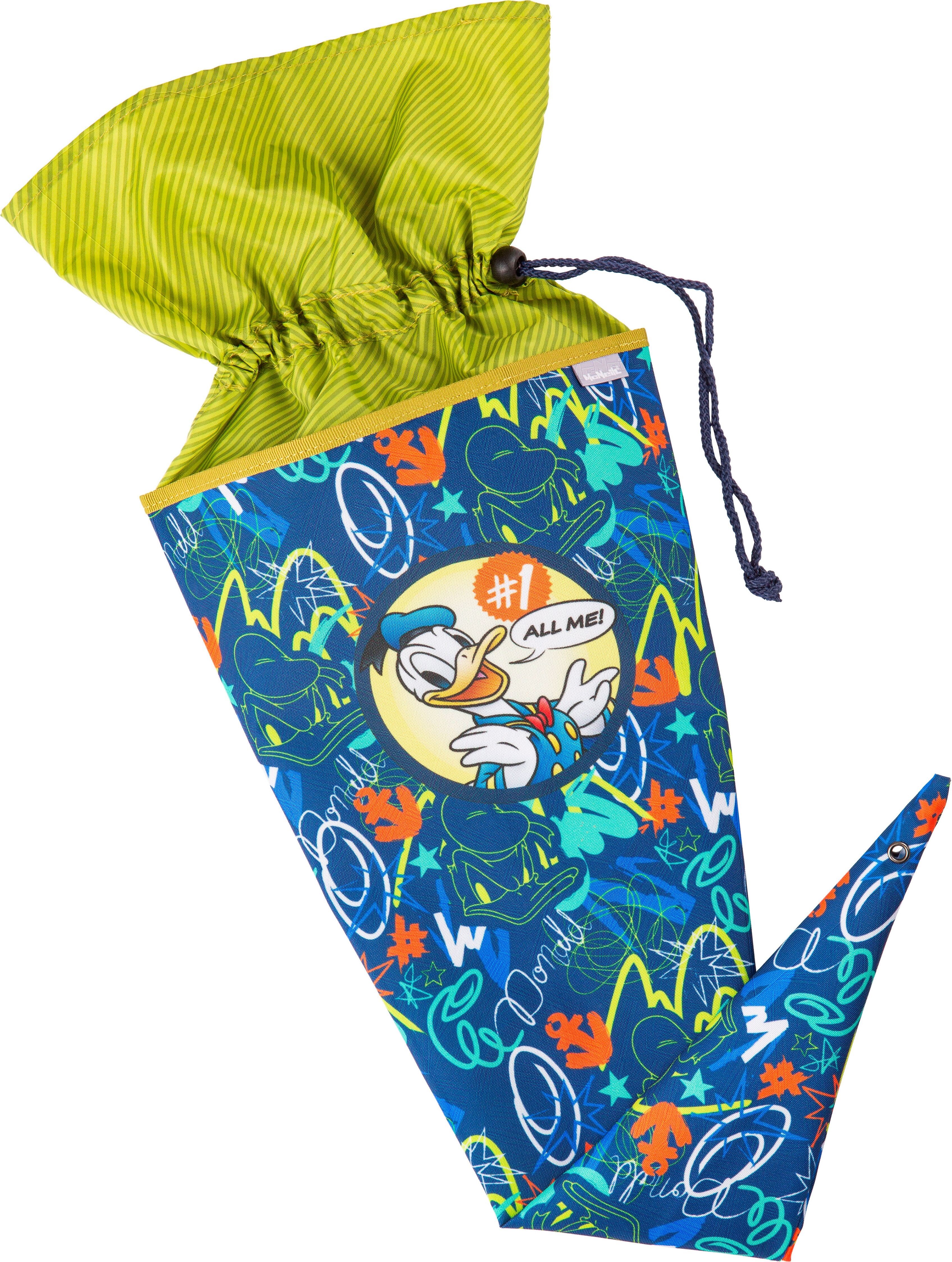 Schultüte MCNEILL "Donald Duck", Kinder, Gr. B/H/L: 70cm, blau (donald duck), Polyester, Papierdekoration