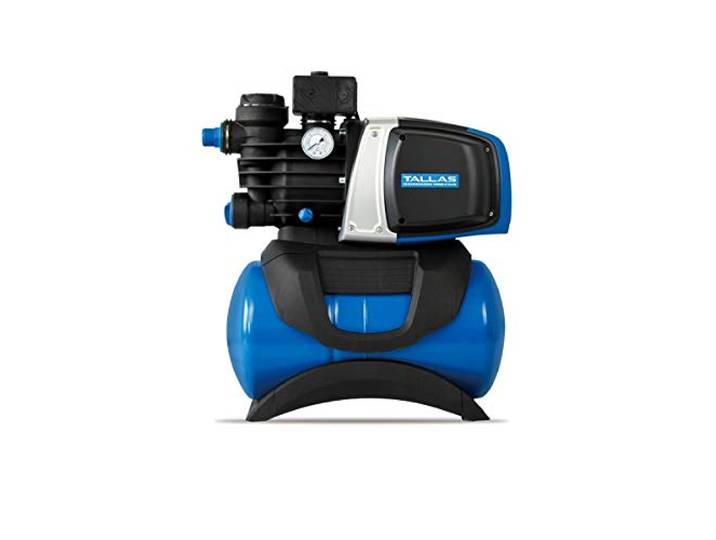 Tallas D-BOOST 1100 Hauswasserwerk - 3.750 L/Std. - 1100W - Förderhöhe 45 m - Automatische Ein- / Ausschaltung - Inkl. Wasserfilter - Gartenpumpe