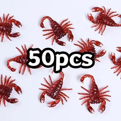 Uplift Picks Realistic Fake Cockroach Prank Set For Halloween Parties And Gag Gifts scorpion (50 Pcs)