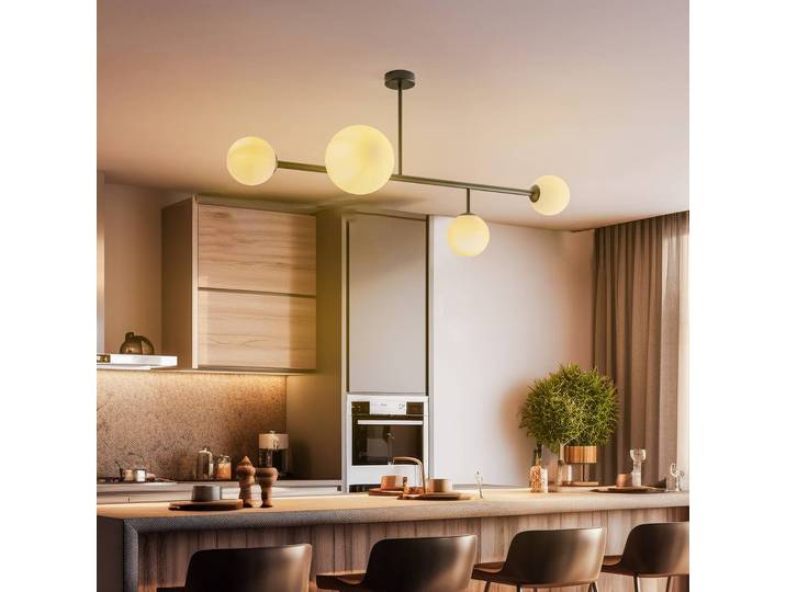 Deckenleuchte Dione ALDEX, dimmbar, schwarz, für Wohn- / Esszimmer, Metall, Modern