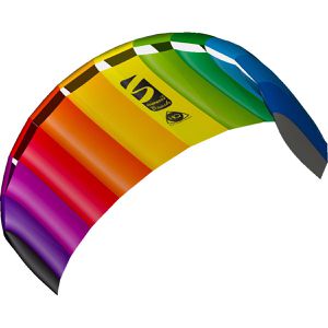 HQ Lenkdrachen Symphony Beach III 1.8 Rainbow, 180 x 60 cm, Zweileiner, für Anfänger, ab 12 Jahre
