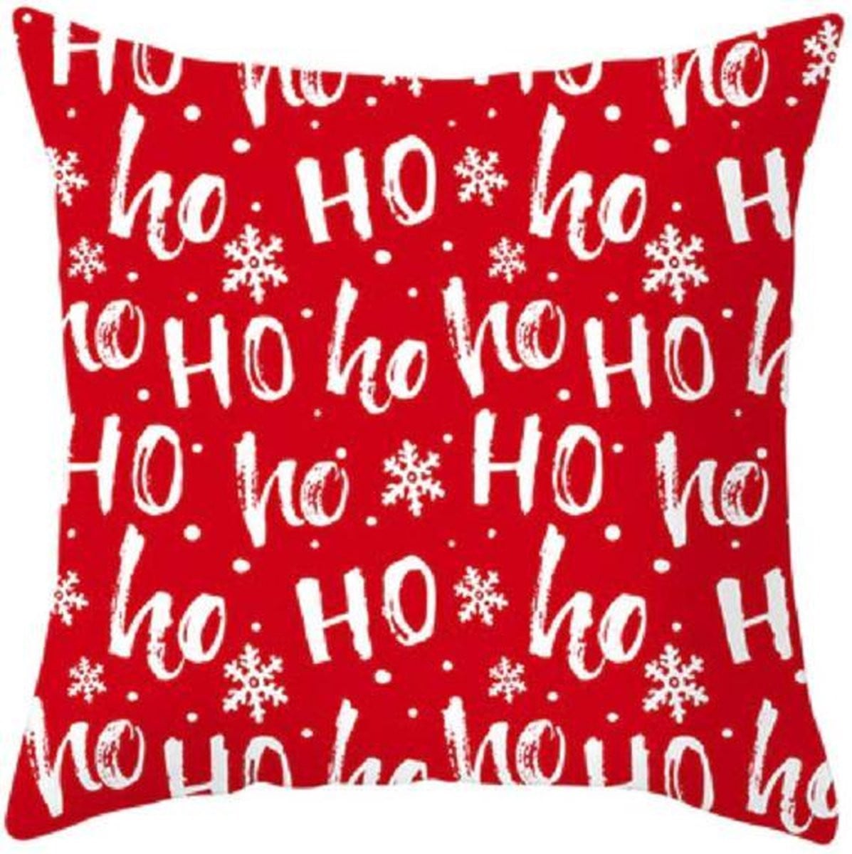 Kussenhoes met Kerstthema Ho Ho Ho Ho Kerstman