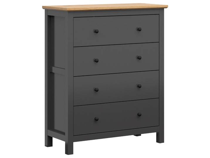 Kommode, Graphit, Eiche Artisan, 4 Schublade(n) Schubladen, 101x120x44 cm, Wohnzimmer, Kommoden & Sideboards, Kommoden