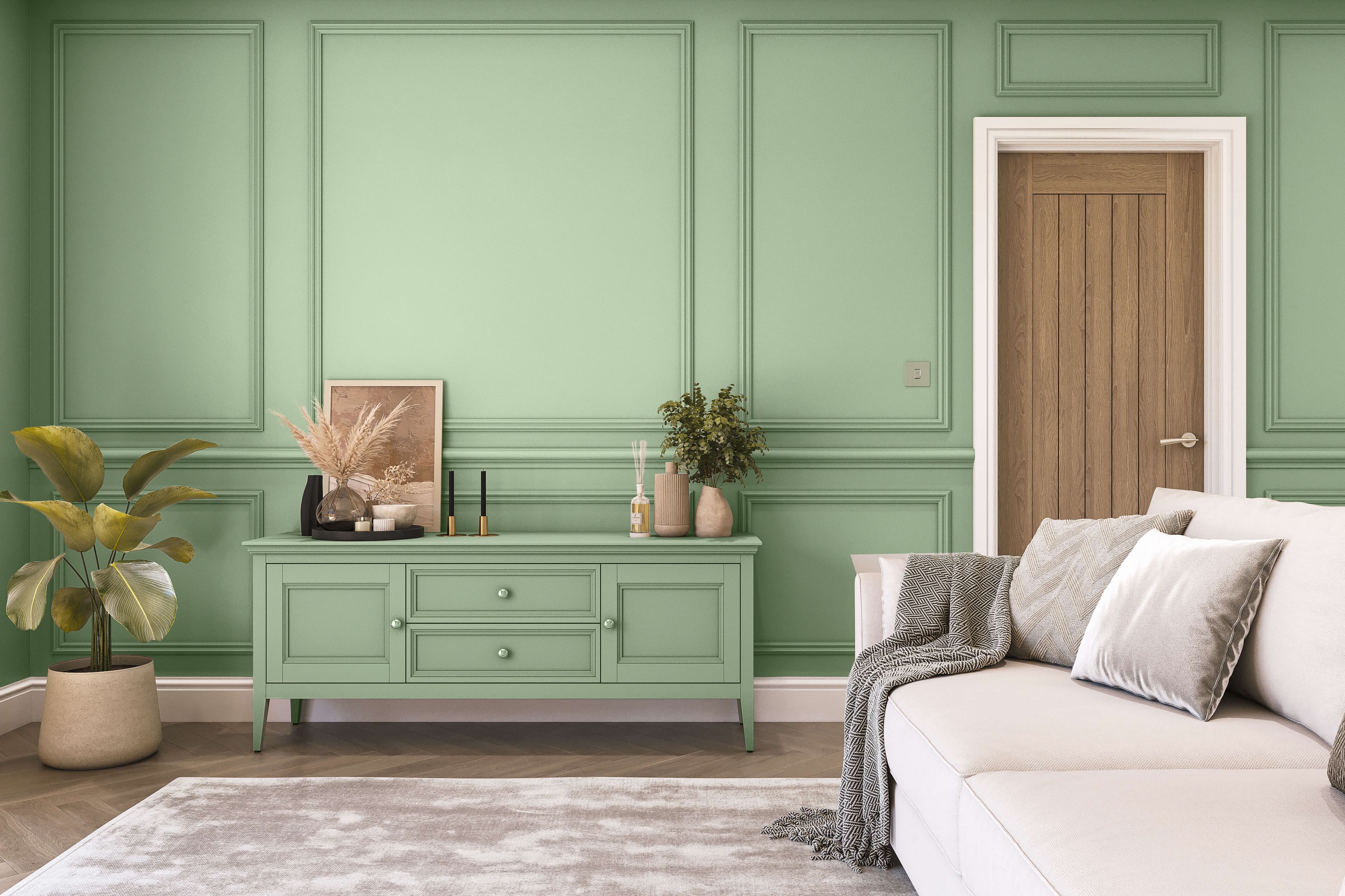 Hemway Chalk Paint   Sage Green   Shabby Chic   Furniture   Chalky Matt Finish - Sage Green - 1L