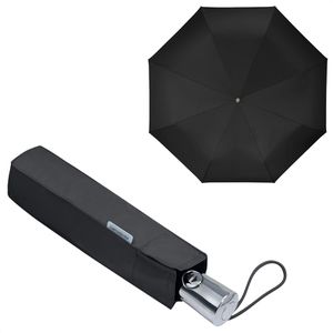 Samsonite Regenschirm Rain Pro Auto, schwarz, sturmfest, Auf-Zu-Automatik, Ø 98 cm, 28,5 cm, Taschenschirm