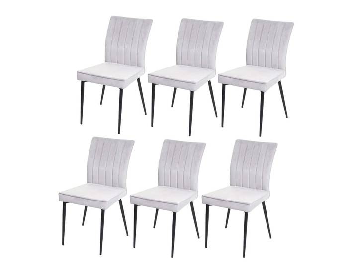 MCW Esszimmerstuhl Hellgrau 6er-Set, 50x88x64 cm, Esszimmer, Stühle