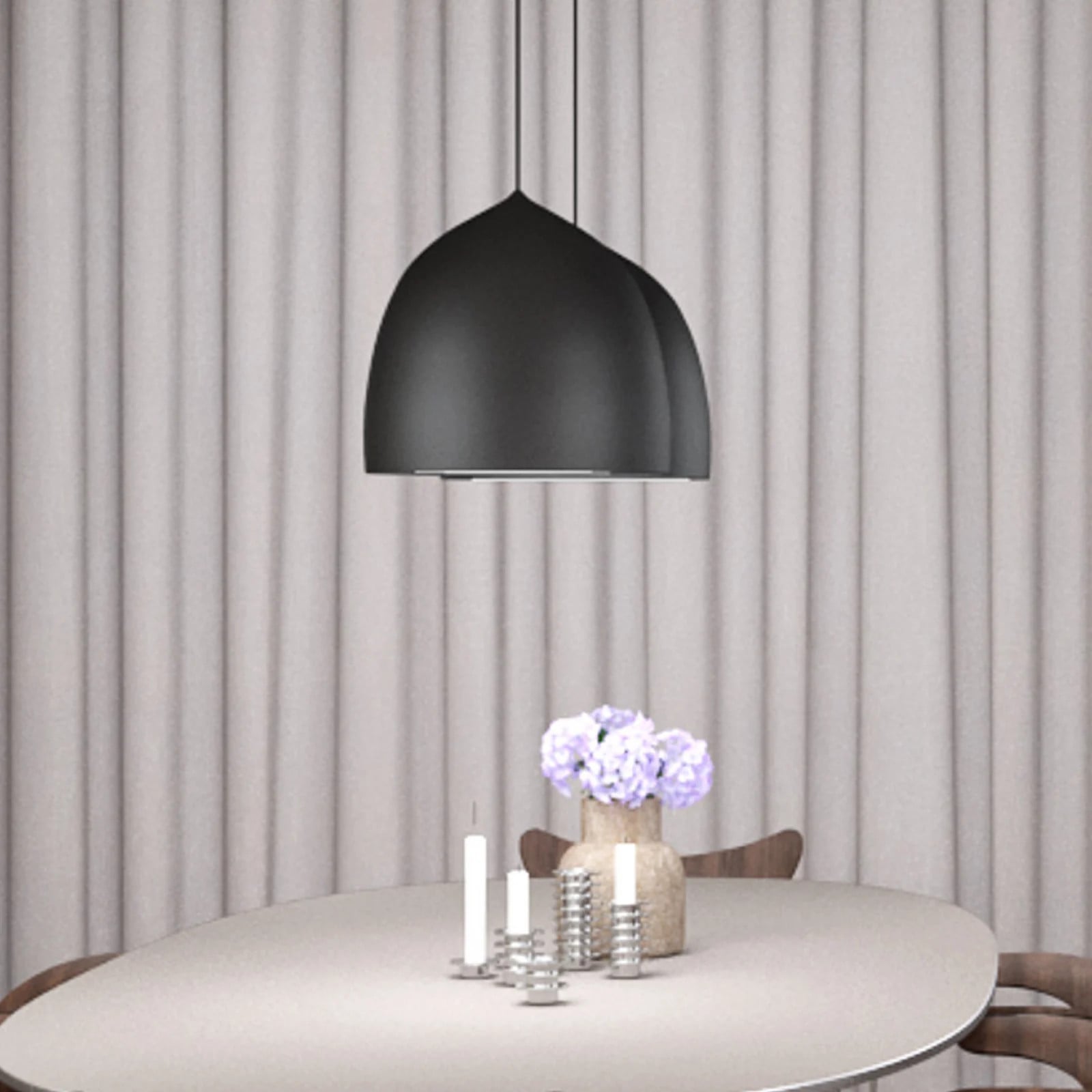 Fritz Hansen Suspence P2 hanglamp zwart metaal