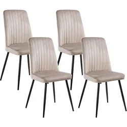 ESSZIMMERSTUHL 4er-Set Beige Kirby