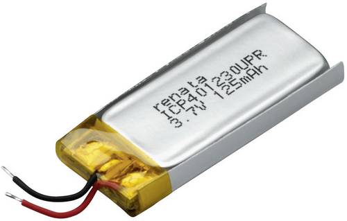 Renata ICP401230UPR Spezial-Akku Prismatisch Kabel LiPo 3.7V 130 mAh 1St.