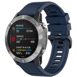 Fixed QuickFit Silicone Strap, 22 mm, Blue (22 mm, Silicone, Silikon), Uhrenarmband, Blau