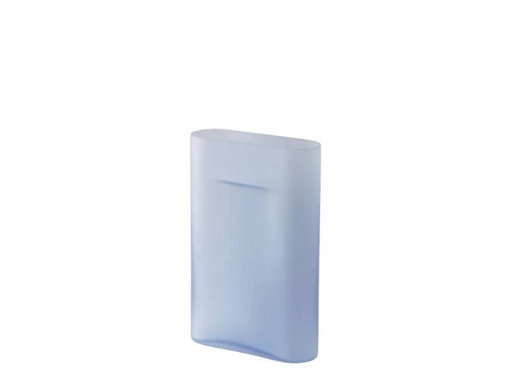 Muuto - Ridge Vase H 35 cm, Glas, hellblau