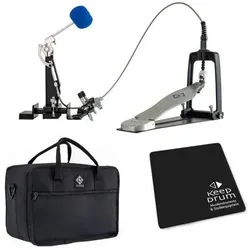 Dixon PP-CPP Cajon Pedal Plus mit Cajon-Pad (Cajon, Marschbecken, Percussion, Schlagzeug), Effektpedal, Silber
