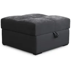 POUF MIZA Grau 65x65 cm