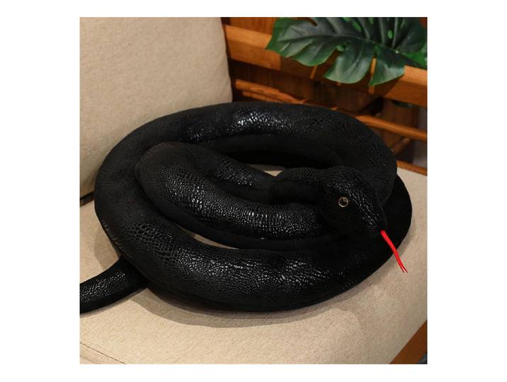 LuxusKollektion Kuscheltier Plüschschlange Plüschtier Geschenke Kinder 300 cm Schwarz