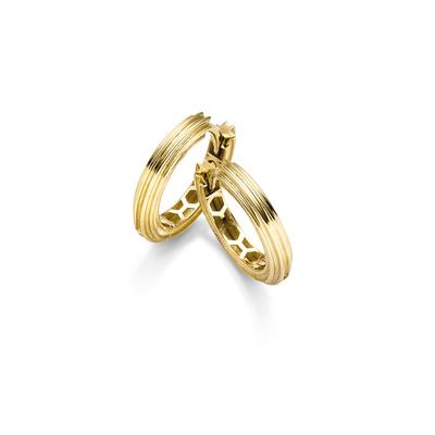 Paar Creolen ADELIA´S "Creolen Ohrringe aus 333 Gelbgold", gold, Ohrringe, Damen, Damen, Gold, mit Zirkonia