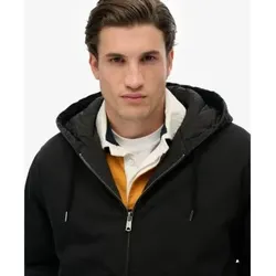 Superdry für Herren. M5012234A Canvas Surplus Hooded Jacke schwarz (L), Lässig, Baumwolle
