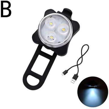 Inspired Finds USB Rechargeable LED Dog Collar Light Waterproof Safety Light For Pets white