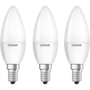OSRAM LED-Lampe Base Classic B, E14, 4,9W ersetzt 40W, neutralweiß, 3 Stück