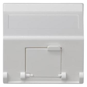 Kontakt Simon Tile K45 einer einzelnen RJ-Telekommunikationsbuchse, diagonal mit Verschluss, reinwei (K80/9)