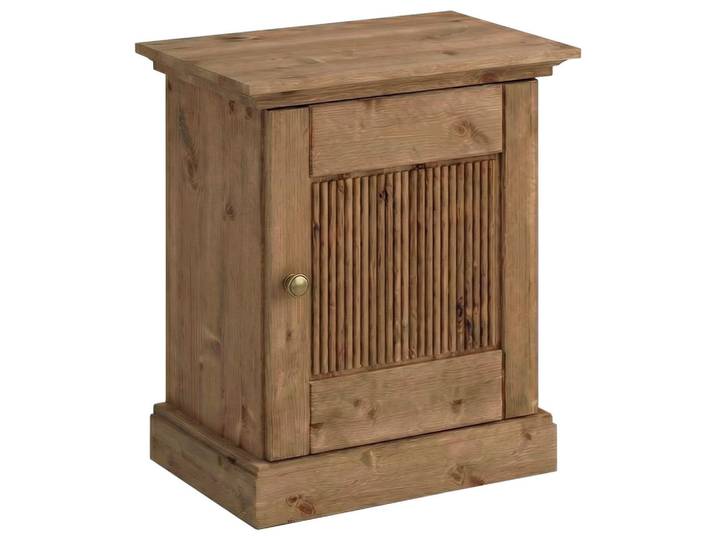 Linea Natura Nachtschrank, Eiche, Holz, Kiefer, massiv, 54x61x36 cm, Soft-Close-System, Schlafzimmer, Nachttische