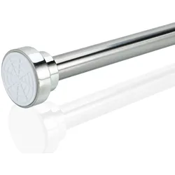 Intirilife Teleskopstange in SILBER 120 - 220 cm - Ausziehbare Stange aus Edelstahl ohne Bohren Klemmstange Duschvorhangstange Gardinenstange