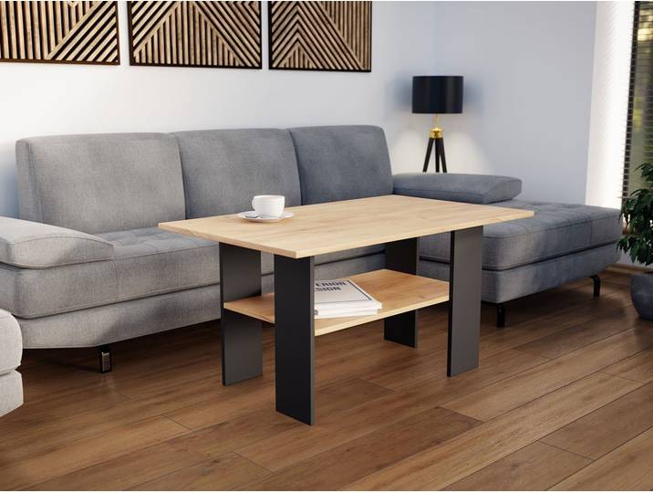 MIRJAN24 Couchtisch Toniro, Praktisch Kaffeetisch, Tee Tisch mit Ablagefach, Wohnzimmertisch