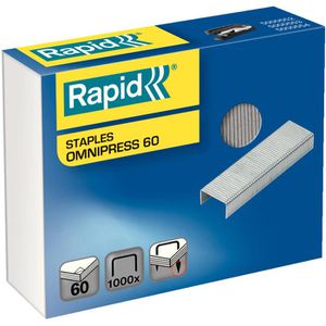 Rapid Heftklammern 5000561, Typ Omnipress 60, 2 - 60 Blatt Heftleistung, verzinkt, 1000 Stück