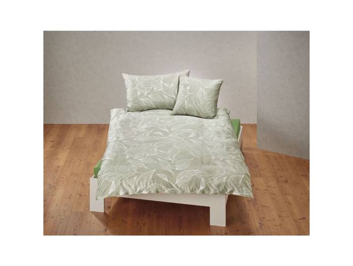 Bettwäsche mit feinem Blätterprint – Kissenbezug – 65x65 cm