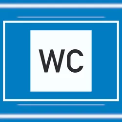 HB-Druck Toilette Symbol Schild A0 (841x1189mm)