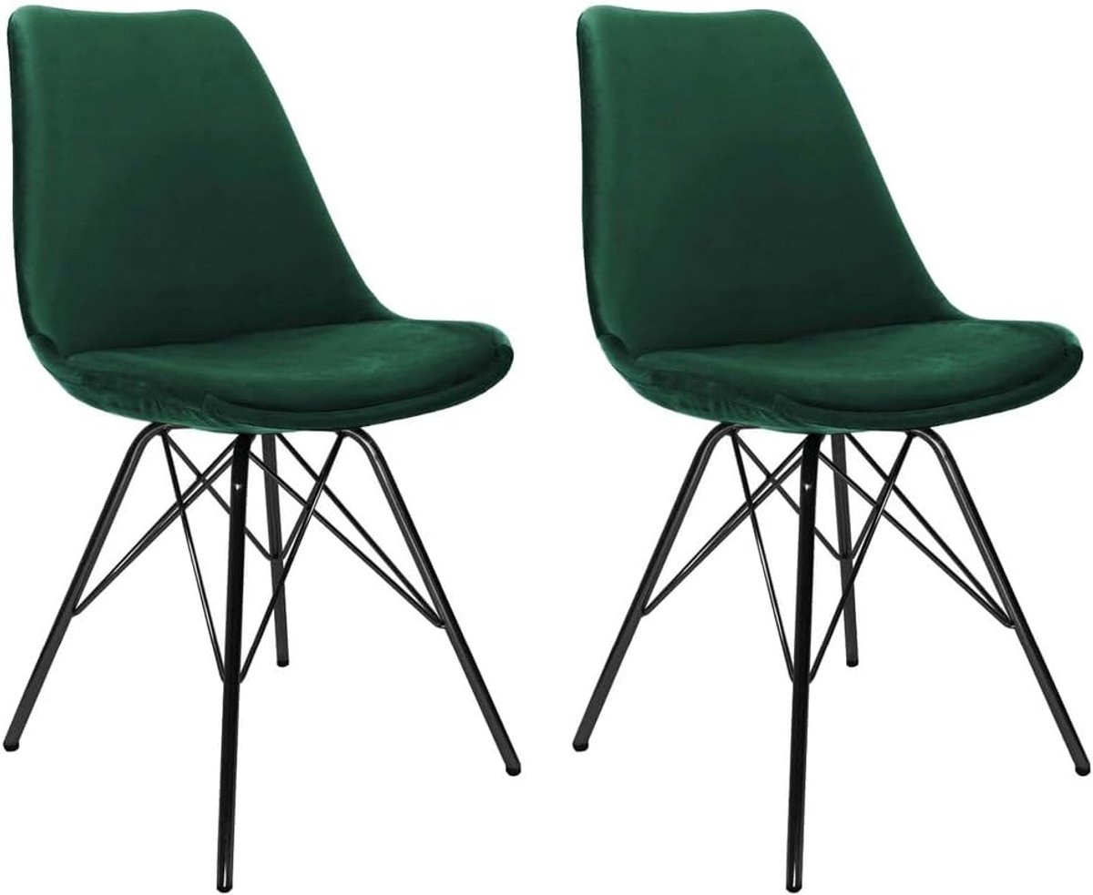 Set van 2 Kick kuipstoelen Velvet - Groen