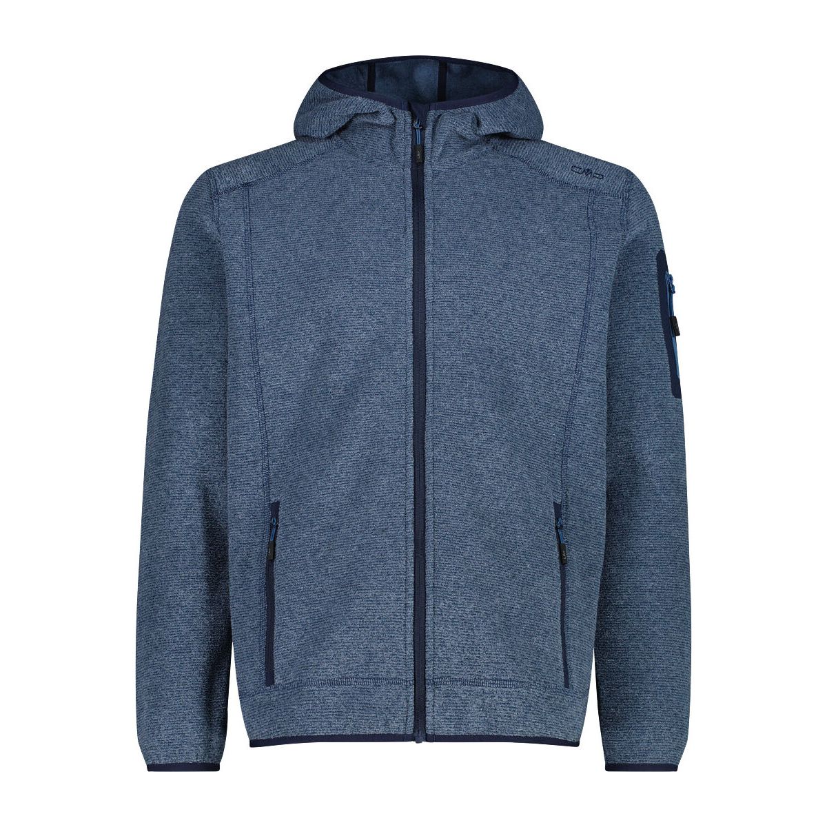 CMP MAN Fleece Jacket FIX Hood bluestone-b.blue (12NU) 46 3H60847A-12NU-46