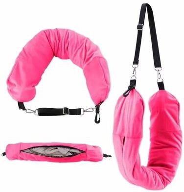 Uplift Treasures Convertible U Shaped Travel Neck Pillow pink