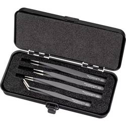 Wiha 32349 Pinzetten-Set 4teilig Spitz, Flach-breit, Abgerundet