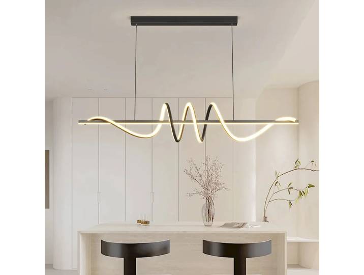 2025 télécommande salle à manger pendentif lumières moderne LED Restaurant salon Lustre maison décor intérieur Lustre suspendu L