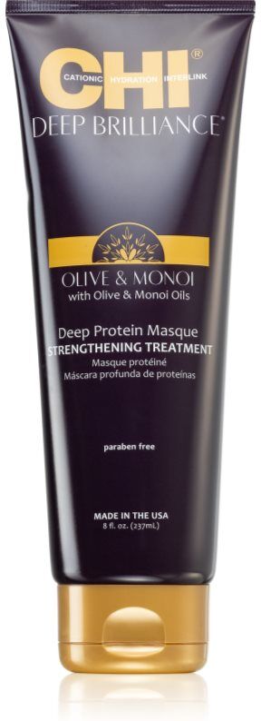 CHI Brilliance Strengthening Treatment Stärkende Maske für geschwächtes, strapaziertes und splissiges Haar mit Olivenöl 237 ml