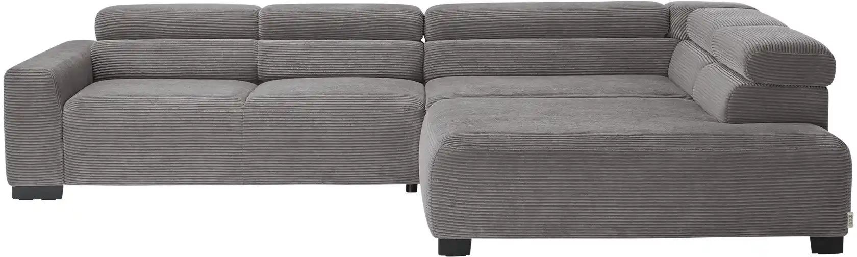 Jette Home Ecksofa aus Cord Jette Flirt ¦ grau ¦ Maße (cm): B: 311 H: 84 T: