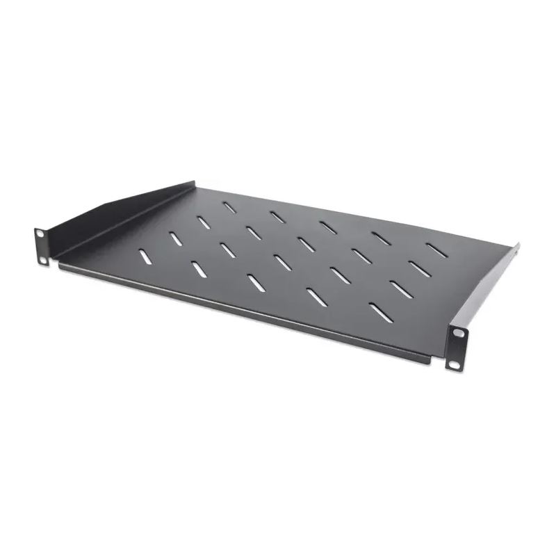 Intellinet 19" Fachboden 300mm Frontmont. 1HE perforiert sw