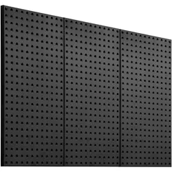 VEVOR Werkzeugwand, 61 x 30 cm, 3er-Set, Stahl-Stecktafel-Wand-Organizer, Werkzeuglochwand für Wohnzimmer, Garage, Werkzeugaufbewahrung, Werkbank, Büroorganisation, Bastelraum, Küche, Zuhause, schwarz