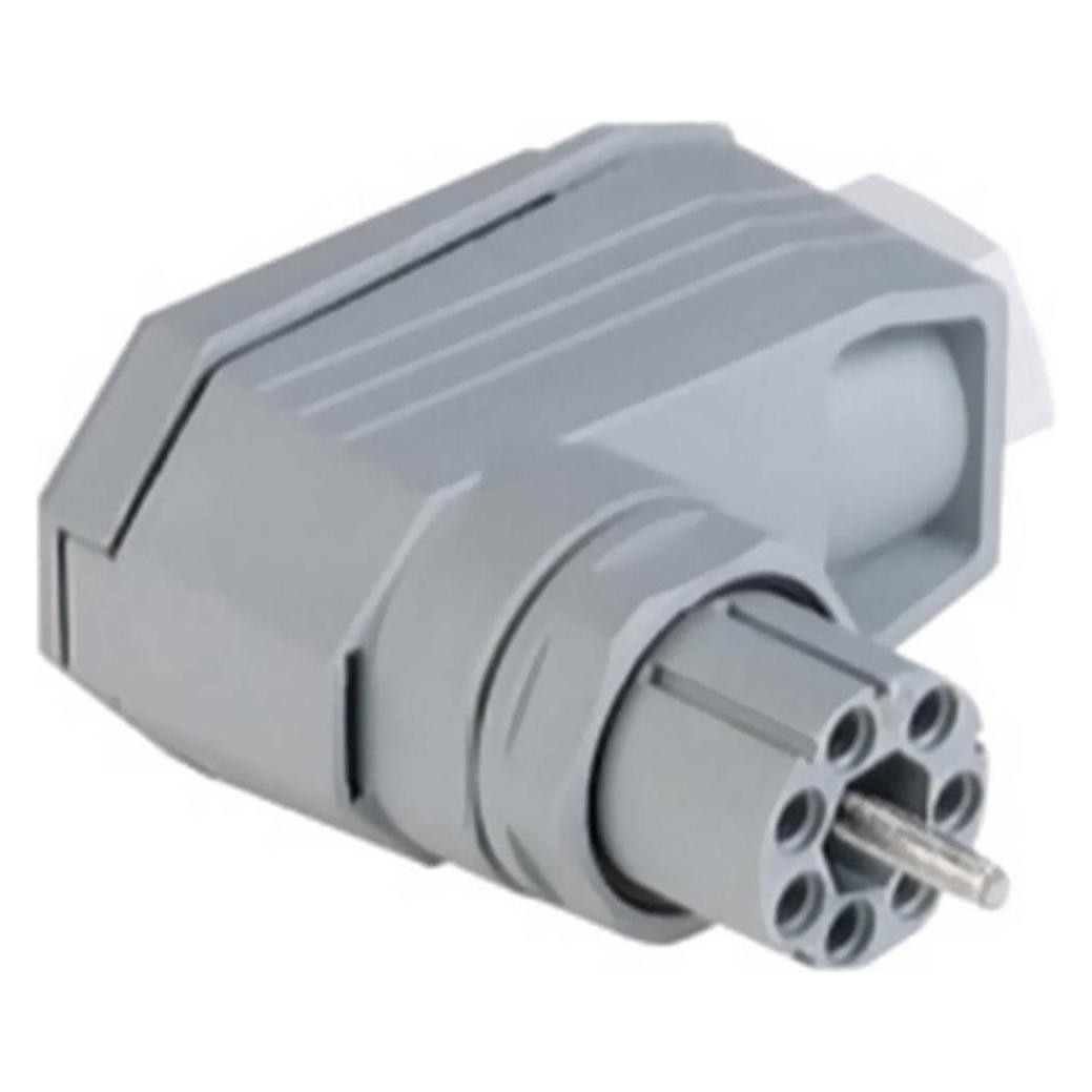 SKS Hirschmann Netz-Steckverbinder Buchse, gewinkelt Gesamtpolzahl: 6 + PE 5 A Grau N6R FF 1 St. (931 435-106)