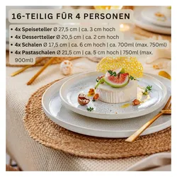 Sänger, Geschirrset, Tafelservice Korfu (16 Stk.)