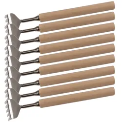 9er-Set Teleskop-Rückenkratzer mit Holz-Griff - Mühelose Erreichbarkeit schwer zugänglicher Hautpartien - 17-52 cm ausziehbar - Metallkonstruktion, 50g